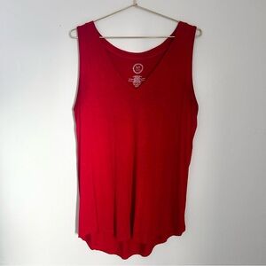 Maurices 24/7 Red V-neck Tank Top